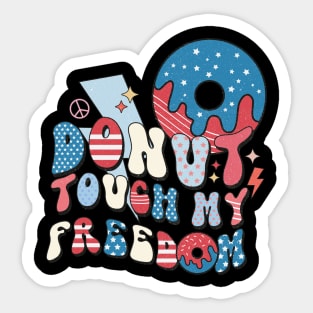 Donut Touch My Freedom Sticker